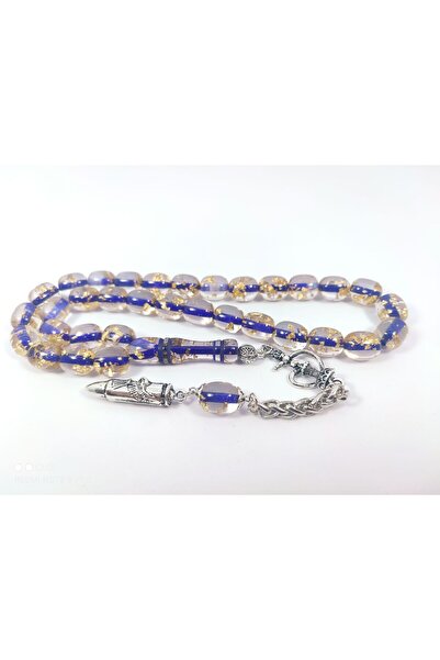 İskeçe Tesbih Şevket Alkan Master قطعة أثرية ملونة كبيرة الحجم مطلية باللون ا...