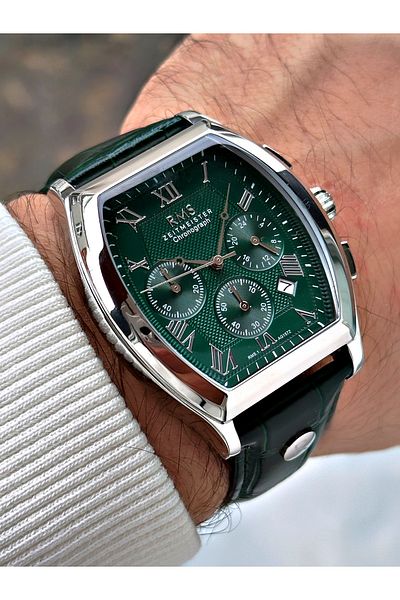 Romanson Functions Active 5 Atm Waterproof Leather Cord Steel Case Men's Wristwatch
