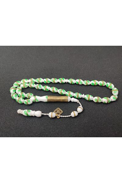 İskeçe Exclusive Slatted Cemil Master's Artifact Enameled Spiral Camel Bone Certified 6561