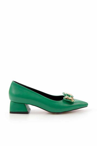 Bambi Pantofi clasici cu toc pentru femei verzi K 01994331809