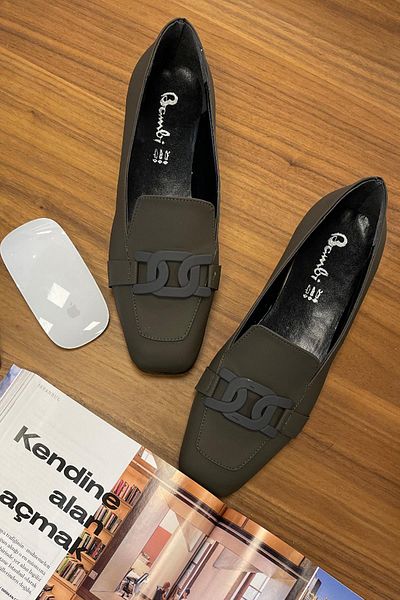 Bambi Loafer-Schuhe in mattem Khaki für Damen01641165709