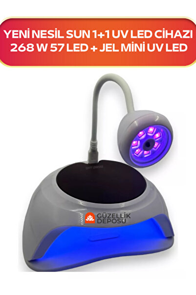 Güzellik Deposu Sun 1+1 57 Led 268 Watt Yeni Nesil Uv Cihazı Hem Oje Hem Uv K...