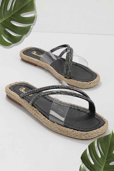 Bambi Black Stone Women's Slippers K04874013387