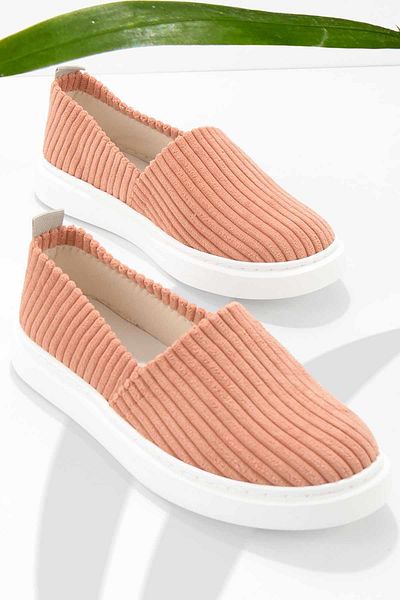 Bambi Orangefarbene Damen-Freizeitschuhe aus Stoff K 01122001004
