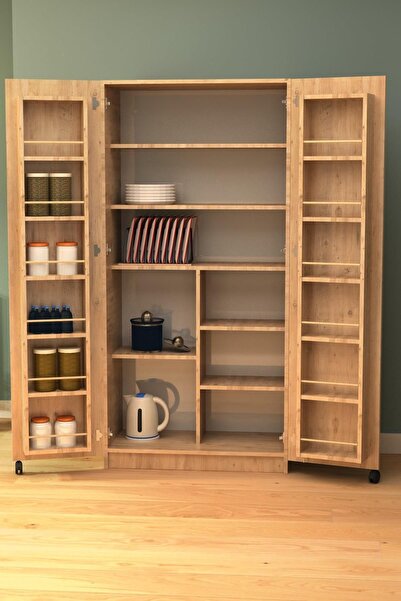 willhome Çok Amaçlı Kiler Yüklük Erzak Dolabı 165 Derece Açılır Kapaklar KL-86-MDF