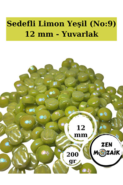 Zen Mozaik Sanatsal Mozaik Çalışmalarınız için 12 x12 mm - Yuvarlak Cam Mozai...