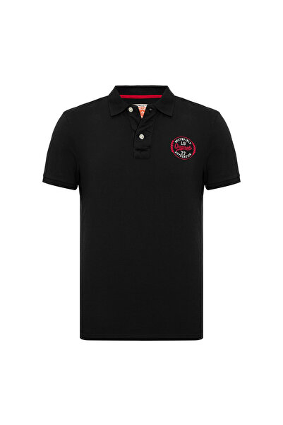 ROUTEFIELD Power Erkek Siyah Polo Tişört ERKEK POLO T-SHIRT RFPOWER22