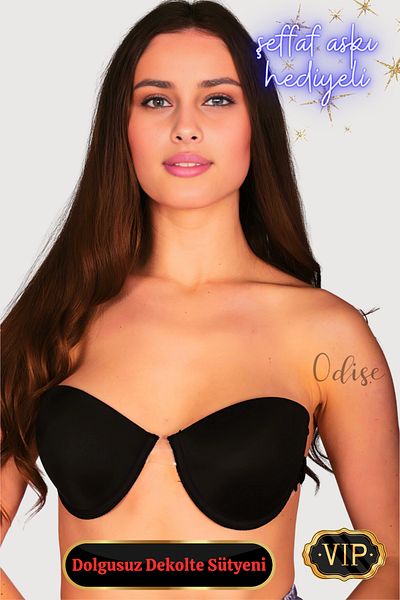 ODISE Transparent Back and Non-Padded Bra - Evening Dress Outfit (Suitable for Wedding, Engagement, Henna)