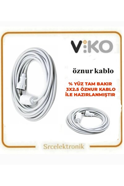 VİKO Viko TEKLİ Uzatma Seyyar Kablo (15 METRE) ( 3X2.5 TTR Öznur Kablo Tam Ba...