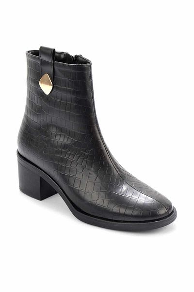 Bambi Black Crocodile Γυναικείες Μπότες & Μποτάκια K 02260020311