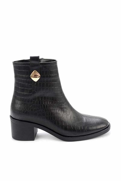 Bambi Black Crocodile Γυναικείες Μπότες & Μποτάκια K 02260020311
