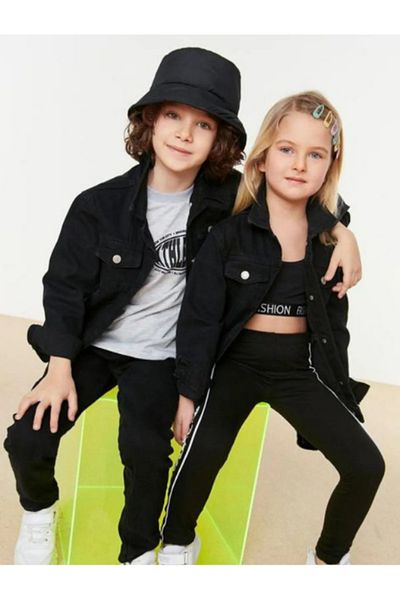 BERNEO Top din denim cu nasturi unisex pentru copii