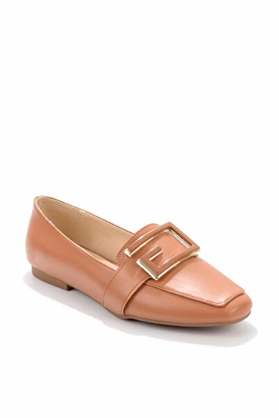 Bambi Matte Tan Patent Leather Women's Ballerinas K01250111508