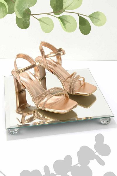 Bambi Pantofi de seară pentru femei Metallic Rose K 05215810109