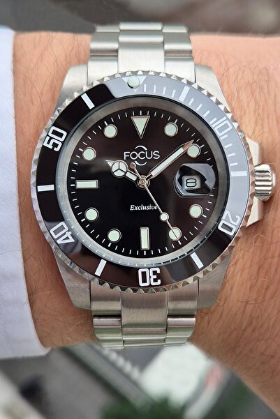 Focus EXCLUSİVE VİDALI TEPE ÇELİK KASA VE KORDON ERKEK KOL SAATİ