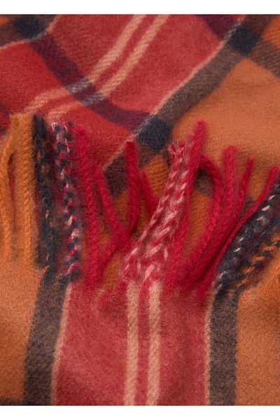 MANGO Woman Checked Scarf with Tassels