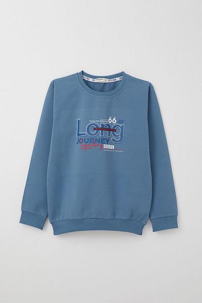 Breeze Tracksuit Set for Boys Ages 4-8 - with Letter Print and Pockets, Indigo