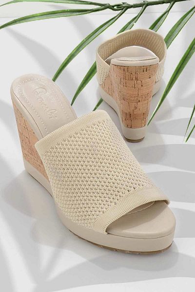 Bambi Tricotaj de piele Papuci de damă K 04688055882