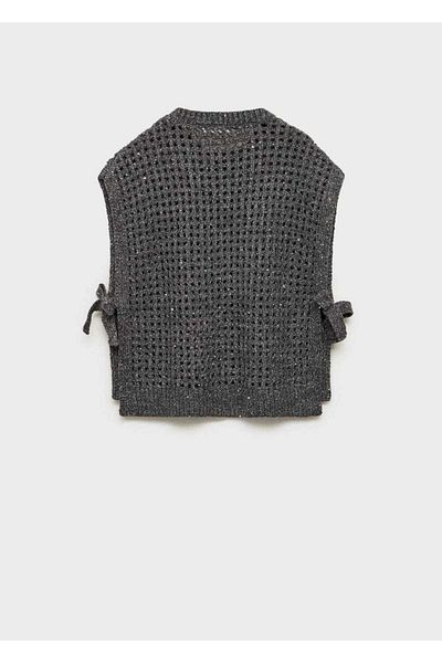 MANGO Kids Γιλέκο από διάτρητο πλέγμα Lurex