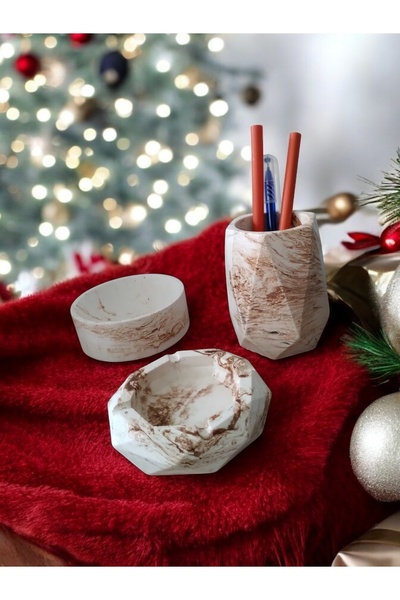 Trust Stone Мармурова серія Набір для офісу: пенал, попільничка, прищіпка, пенал