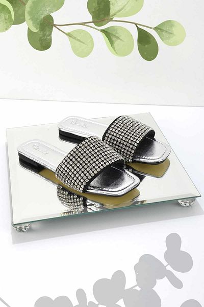 Bambi Metallic Lame Women's Slippers K04284008609