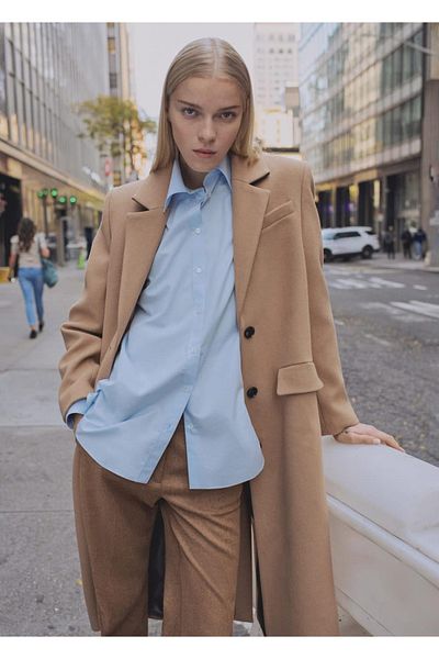 MANGO Woman Palton croit din lână