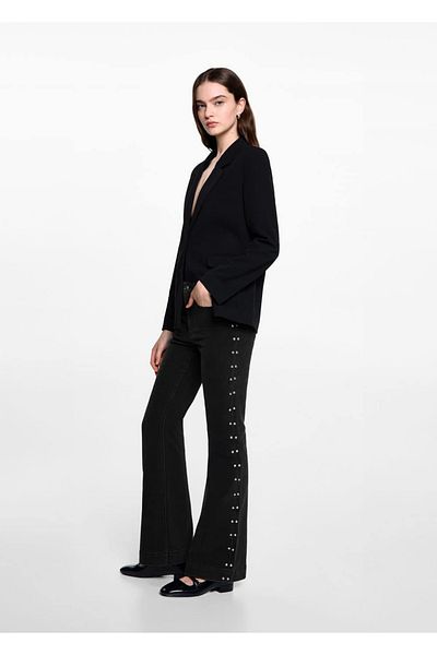 Mango Teen Τζιν παντελόνι flare με καρφιά