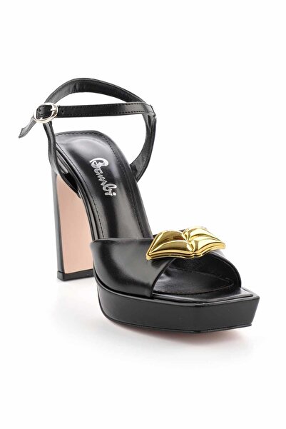 Bambi Metallic Black Women's Evening Dress Shoes K05211790609