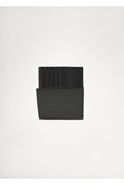 MANGO Man Eskitilmiş görünümlü para cüzdanı