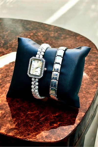 pullmarkt Italian Charm Bracelet + Wrist Watch