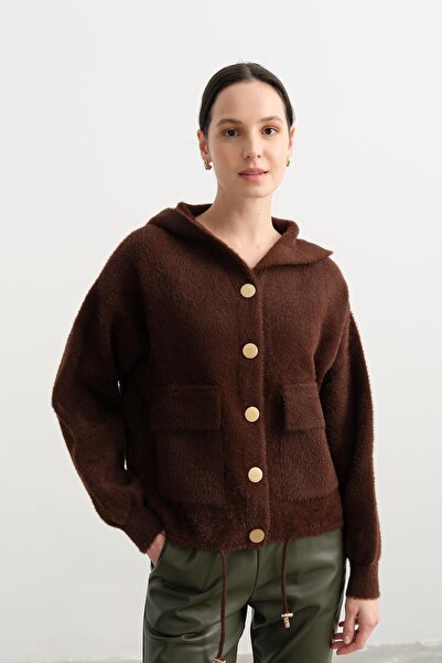 Qutu Butik 14944 KAPUSONLU DUGMELI HIRKA