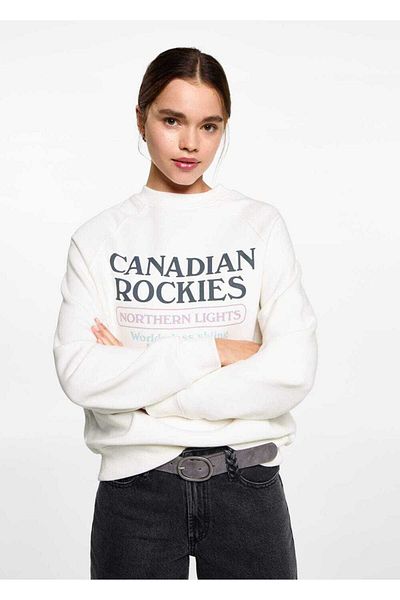 Mango Teen Sweatshirt with writing and patterns