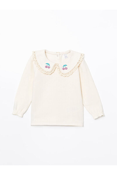 LC Waikiki Crew Neck Long Sleeve Embroidered Sweatshirt and Leggings for Baby Girl - W4Fl80Z1