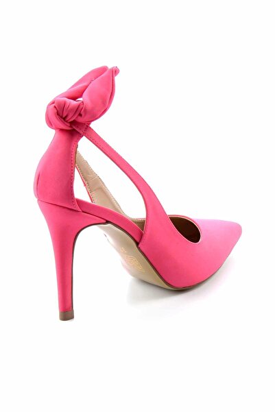 Bambi Matné fuchsiové saténové dámské klasické boty na podpatku01209100038