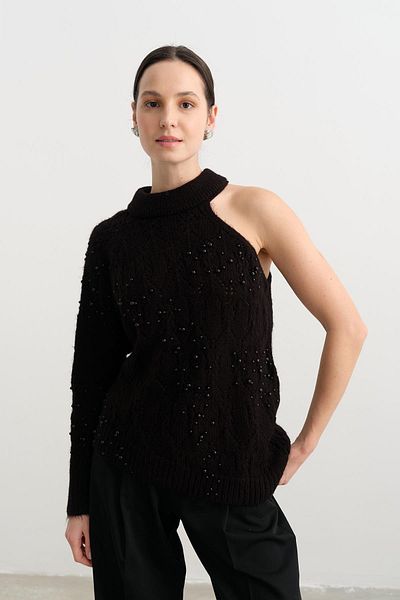 Qutu Butik 3178 PULLOVER DETALIAT UMAR PERLA