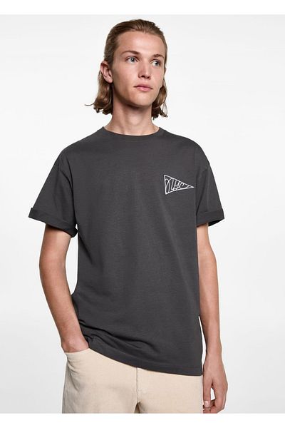 Mango Teen Μπλουζάκι με φαρδύ σχέδιο
