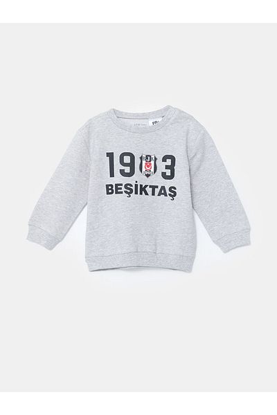 LC Waikiki Lcw Crew Neck Printed Baby Boy Sweatshirt and Sweatpants Set of 2
