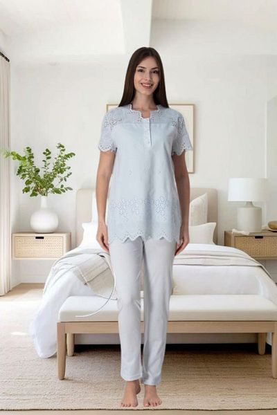 Effortt Venera Effortt Maternitate Maternitate Scalloped Dressing Set Elegant Maternitate Set de pijamale