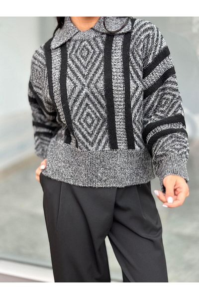 Qutu Butik 10466 PULOVER MULINE CU GÂRĂ POLO