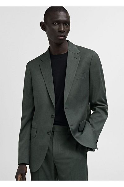 MANGO Man Μπουφάν Milan Glen καρό Blazer