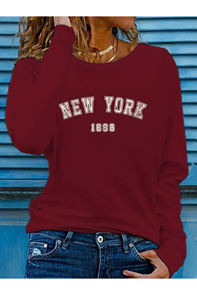 ZenWave eyesof Γυναικεία μπλούζα με μακρύ μανίκι με λαιμόκοψη με τύπωμα από βισκόζη