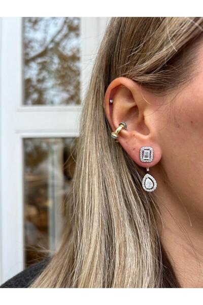 Gümüş sandık Baget ve Damla Taşlı Sallantılı Küpe, Tasarım Küpe