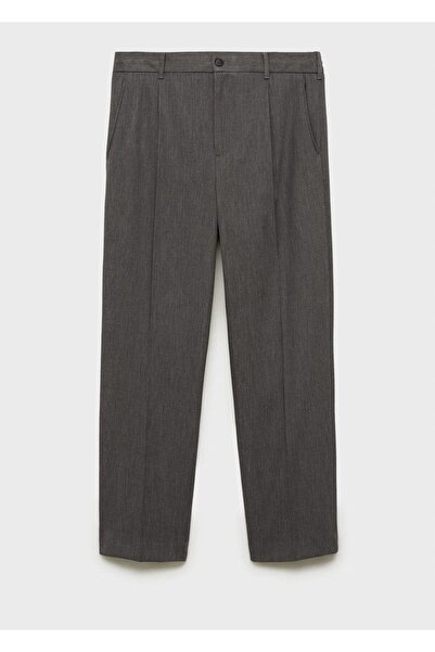 MANGO Man Düz kesim pilili pantolon