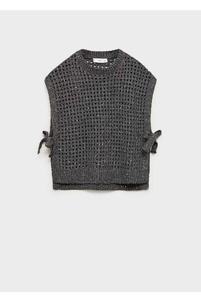 MANGO Kids Γιλέκο από διάτρητο πλέγμα Lurex