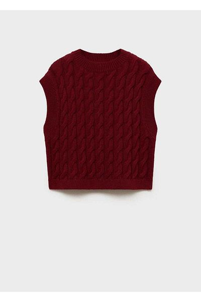 MANGO Kids Knitted Patterned Knitwear Vest