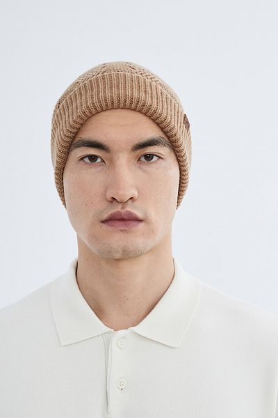 Nordbron Men's Ribbed Beret - Soft Cotton, Stretchy Double Fold Winter Knitwear Cordec