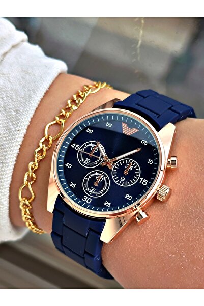 Tisaati Lüks Tasarım Silikon Kordon Özel Seri Metal Kasa Kadın Kol Saati-Bile...