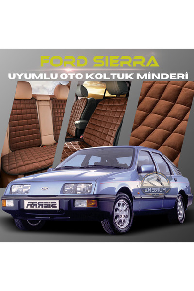 SHOOPLAA مجموعة وسائد مقعد السيارة بني فورد سييرا مع جيوب من الريش التايلاندي...