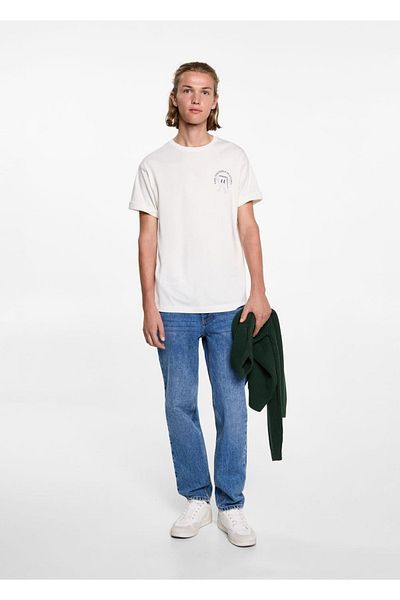 Mango Teen Patterned Wide Cut T-Shirt