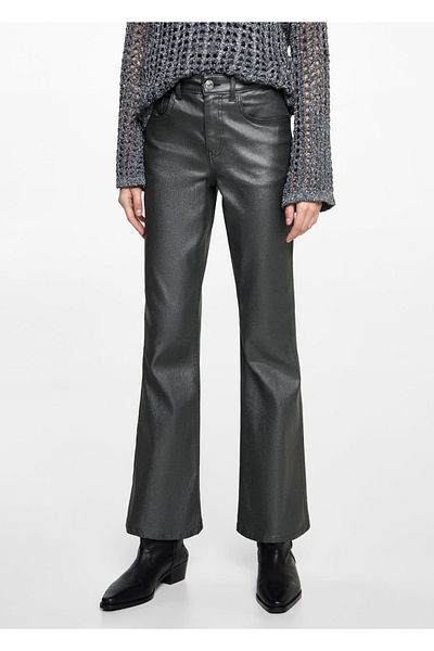 Mango Teen Waxed Jean with Metallic Effect